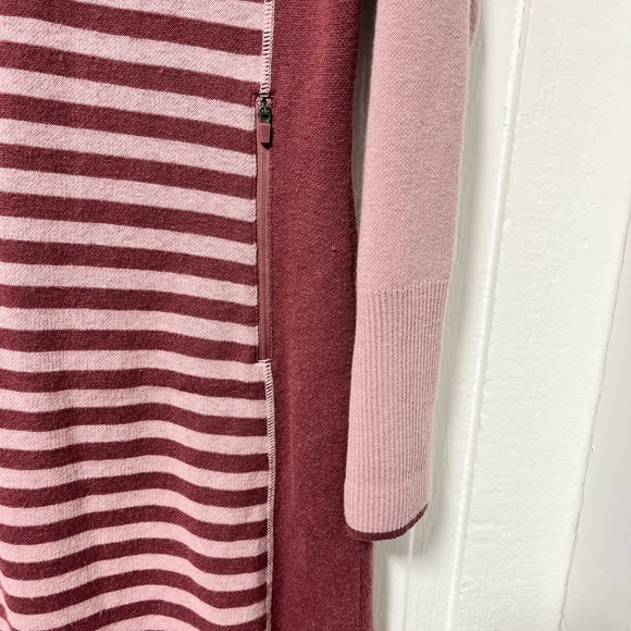 TITLE NINE Super Power 1/4 Zip merino wool Sweater Dress - Colorblock Stripe M - Picture 6 of 10